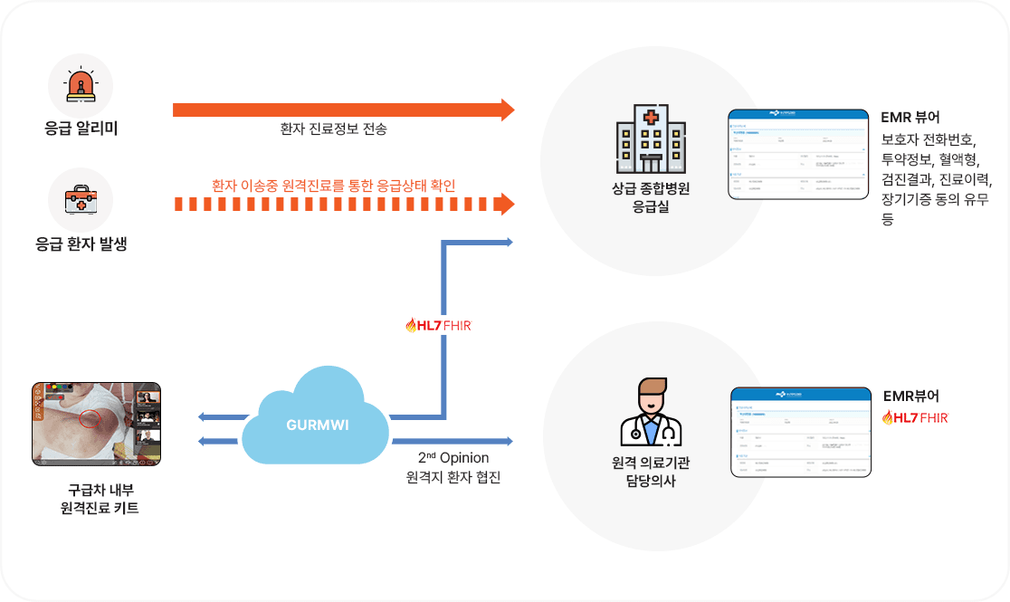 원격진료기반 응급상황 대응 체계